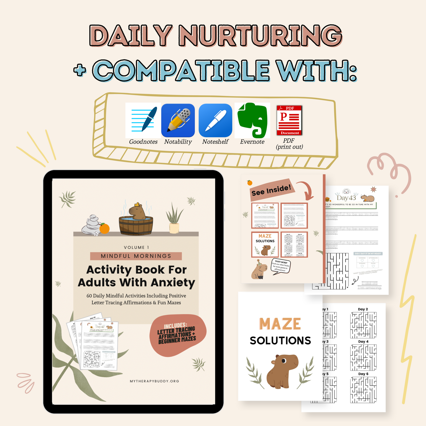Daily Activity Book for Adults With Anxiety