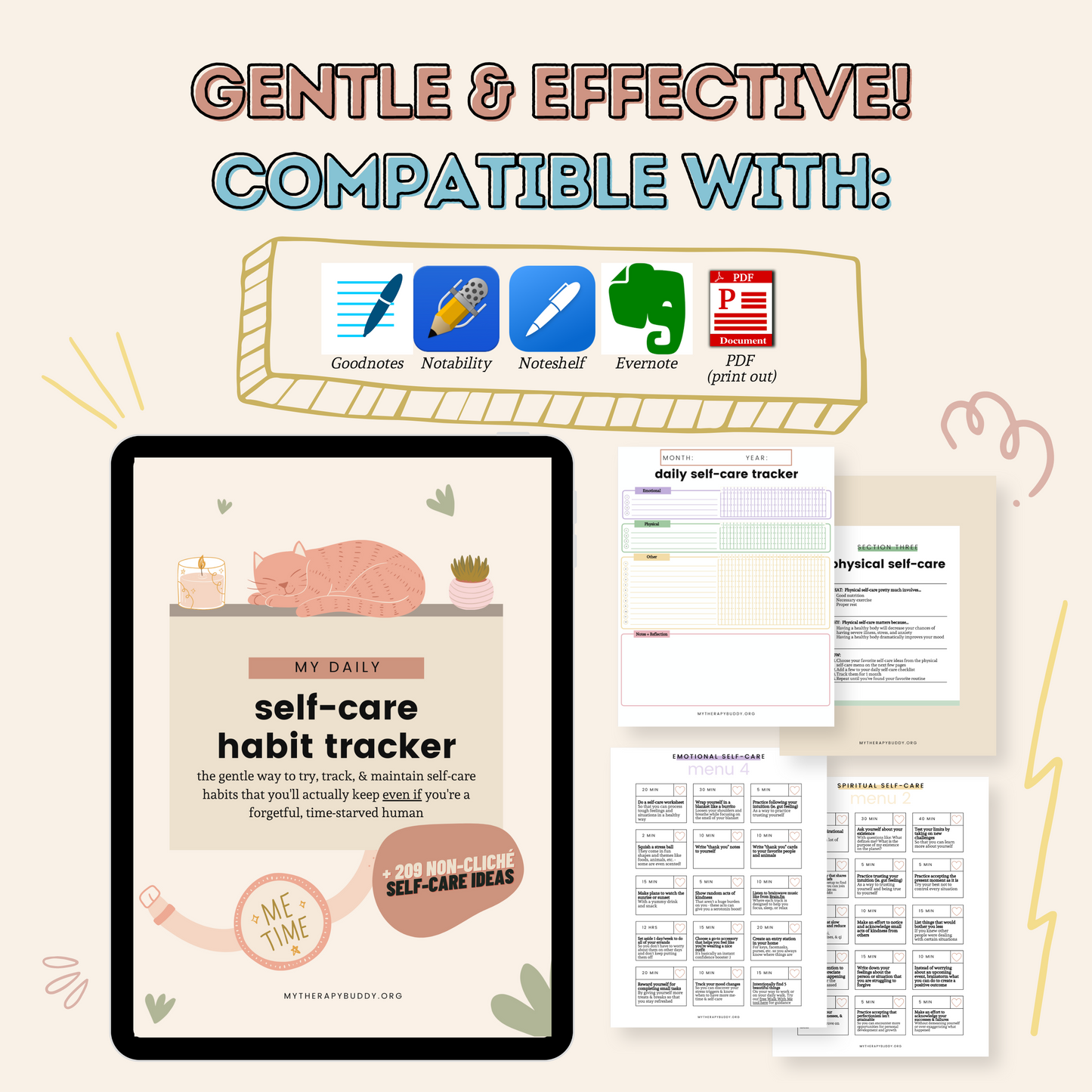 Daily Self Care Habit Tracker